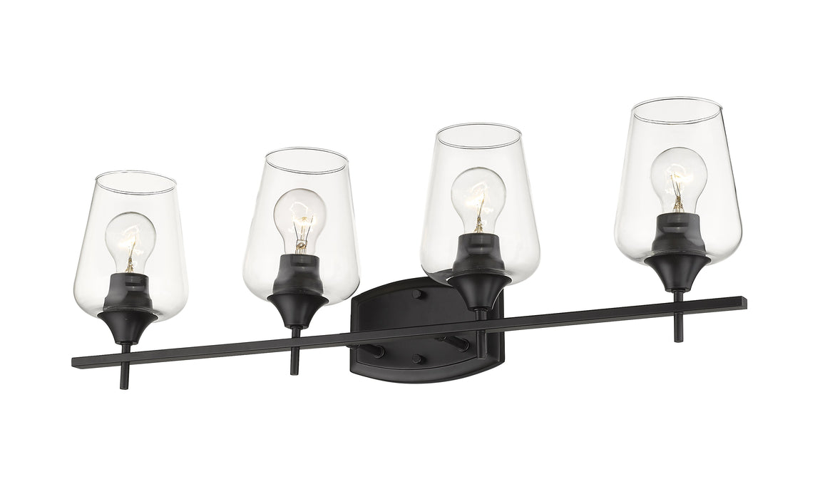 Vanity Z-Lite 473-4V-MB Matte Black Joliet 4 Light Vanity Z-Lite