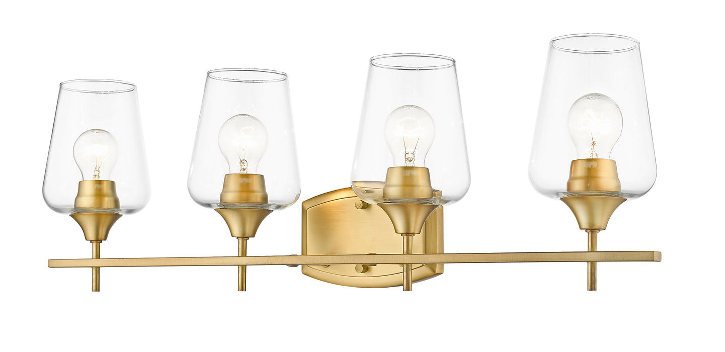 Vanity Z-Lite 473-4V-OBR Olde Brass Joliet 4 Light Vanity Z-Lite