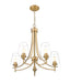 Chandelier Z-Lite 473-5BBR Burnished Brass Joliet 5 Light Chandelier Z-Lite
