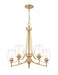 Chandelier Z-Lite 473-5BBR Burnished Brass Joliet 5 Light Chandelier Z-Lite