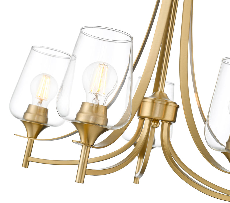 Chandelier Z-Lite 473-5BBR Burnished Brass Joliet 5 Light Chandelier Z-Lite