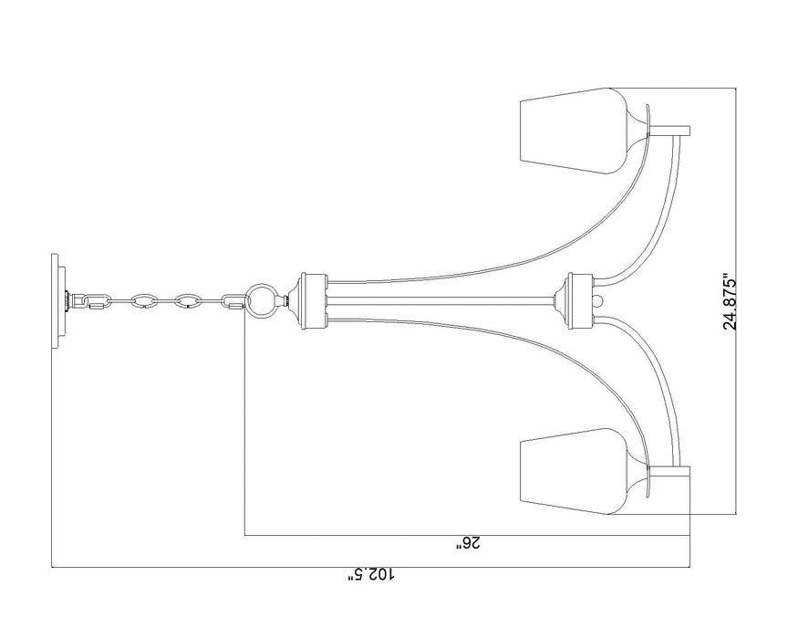 Chandelier Z-Lite 473-5BBR Burnished Brass Joliet 5 Light Chandelier Z-Lite
