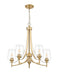 Chandelier Z-Lite 473-5BBR Burnished Brass Joliet 5 Light Chandelier Z-Lite
