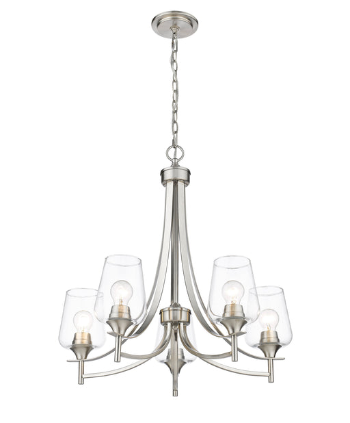 Chandelier Z-Lite 473-5BN Brushed Nickel Joliet 5 Light Chandelier Z-Lite
