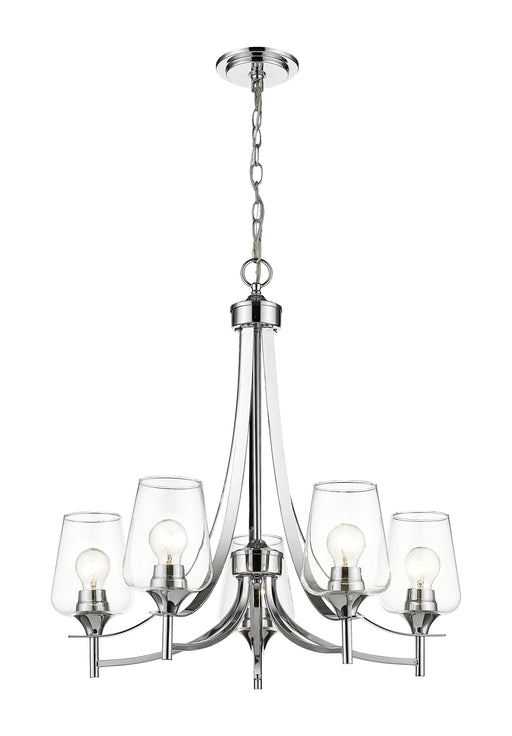 Chandelier Z-Lite 473-5CH Chrome Joliet 5 Light Chandelier Z-Lite