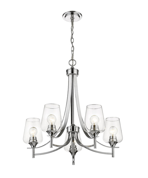 Chandelier Z-Lite 473-5CH Chrome Joliet 5 Light Chandelier Z-Lite