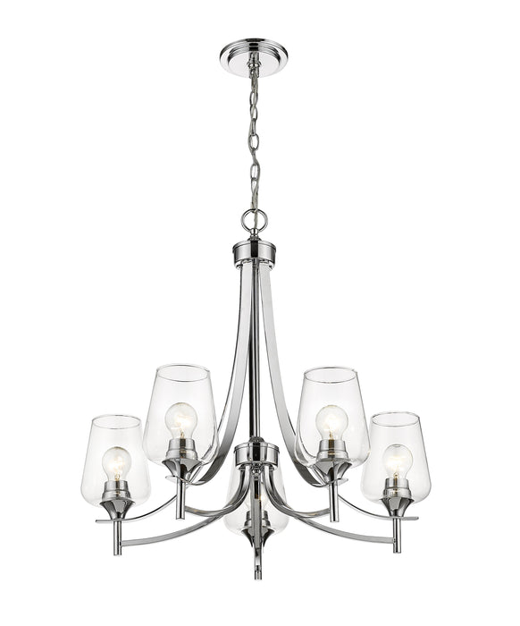 Chandelier Z-Lite 473-5CH Chrome Joliet 5 Light Chandelier Z-Lite