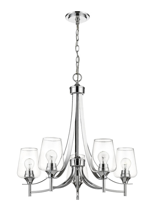 Chandelier Z-Lite 473-5CH Chrome Joliet 5 Light Chandelier Z-Lite