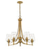 Chandelier Z-Lite 473-5OBR Olde Brass Joliet 5 Light Chandelier Z-Lite