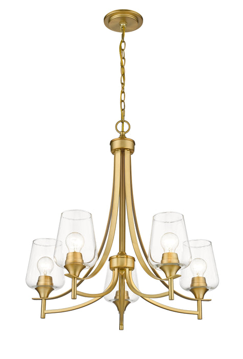 Chandelier Z-Lite 473-5OBR Olde Brass Joliet 5 Light Chandelier Z-Lite