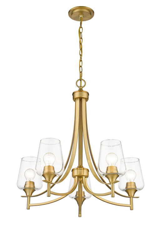 Chandelier Z-Lite 473-5OBR Olde Brass Joliet 5 Light Chandelier Z-Lite