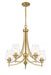 Chandelier Z-Lite 473-5OBR Olde Brass Joliet 5 Light Chandelier Z-Lite