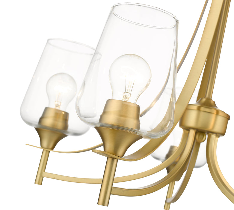 Chandelier Z-Lite 473-5OBR Olde Brass Joliet 5 Light Chandelier Z-Lite