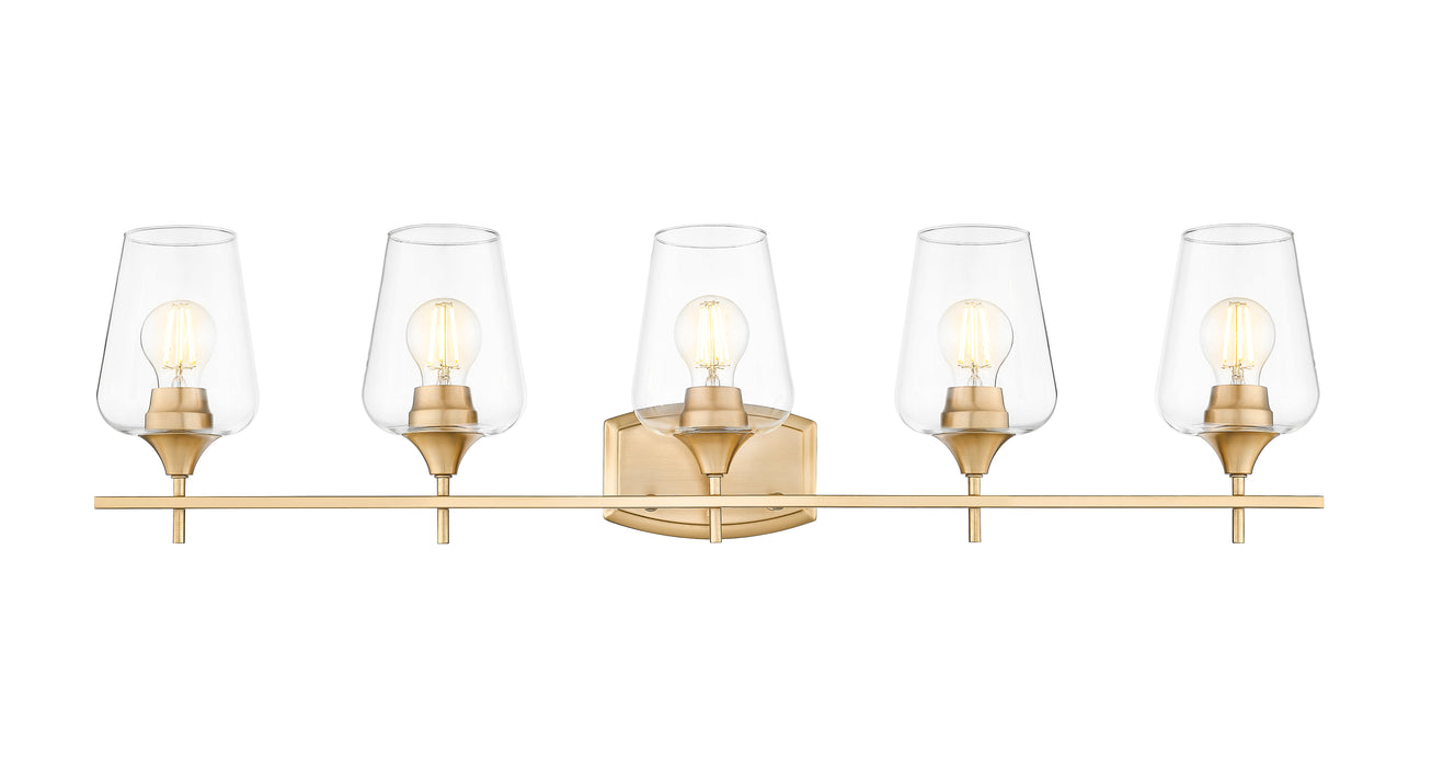 Vanity Z-Lite 473-5V-BBR Burnished Brass Joliet 5 Light Vanity Z-Lite