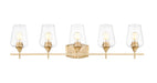 Vanity Z-Lite 473-5V-BBR Burnished Brass Joliet 5 Light Vanity Z-Lite