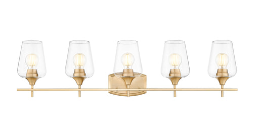 Vanity Z-Lite 473-5V-BBR Burnished Brass Joliet 5 Light Vanity Z-Lite