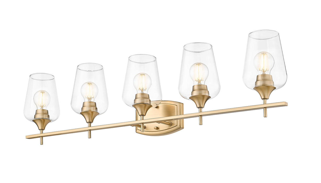 Vanity Z-Lite 473-5V-BBR Burnished Brass Joliet 5 Light Vanity Z-Lite