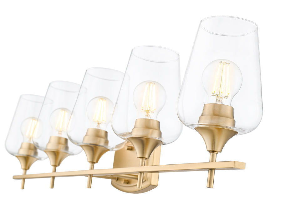 Vanity Z-Lite 473-5V-BBR Burnished Brass Joliet 5 Light Vanity Z-Lite