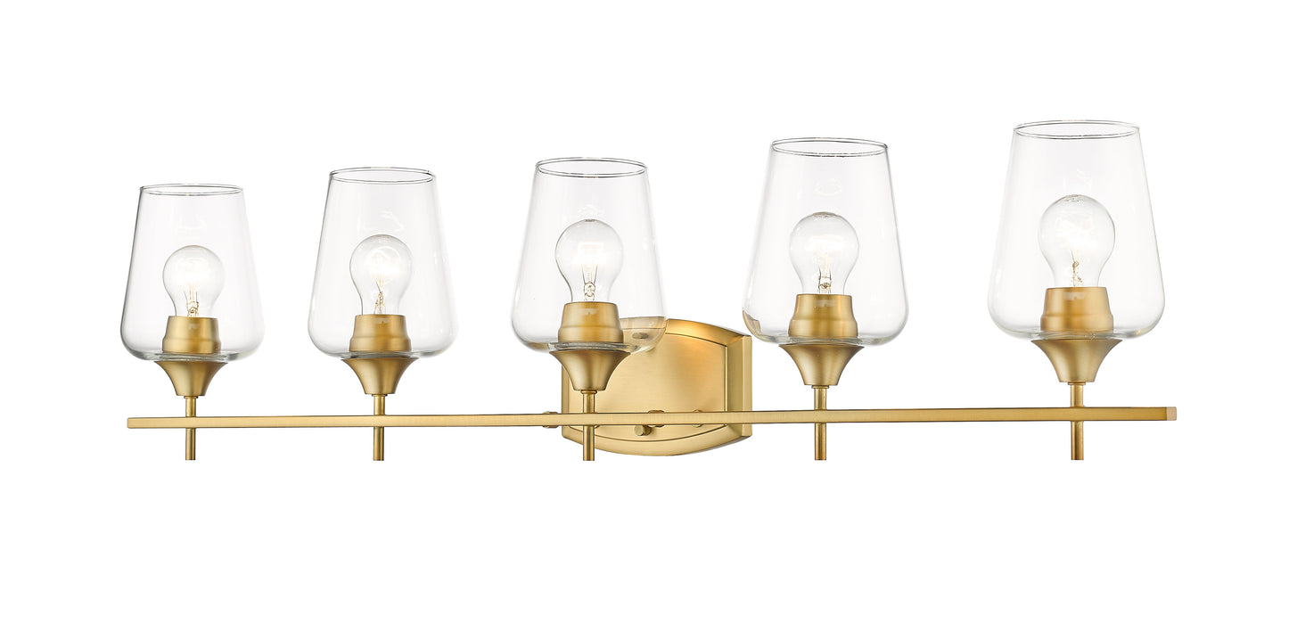 Vanity Z-Lite 473-5V-OBR Olde Brass Joliet 5 Light Vanity Z-Lite