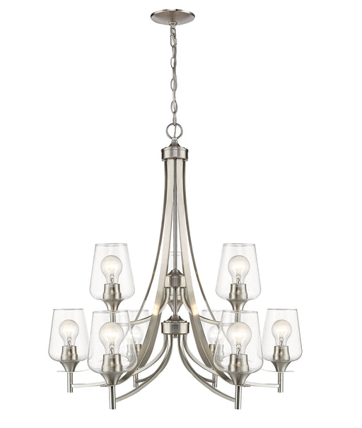 Chandelier Z-Lite 473-9BN Brushed Nickel Joliet 9 Light Chandelier Z-Lite