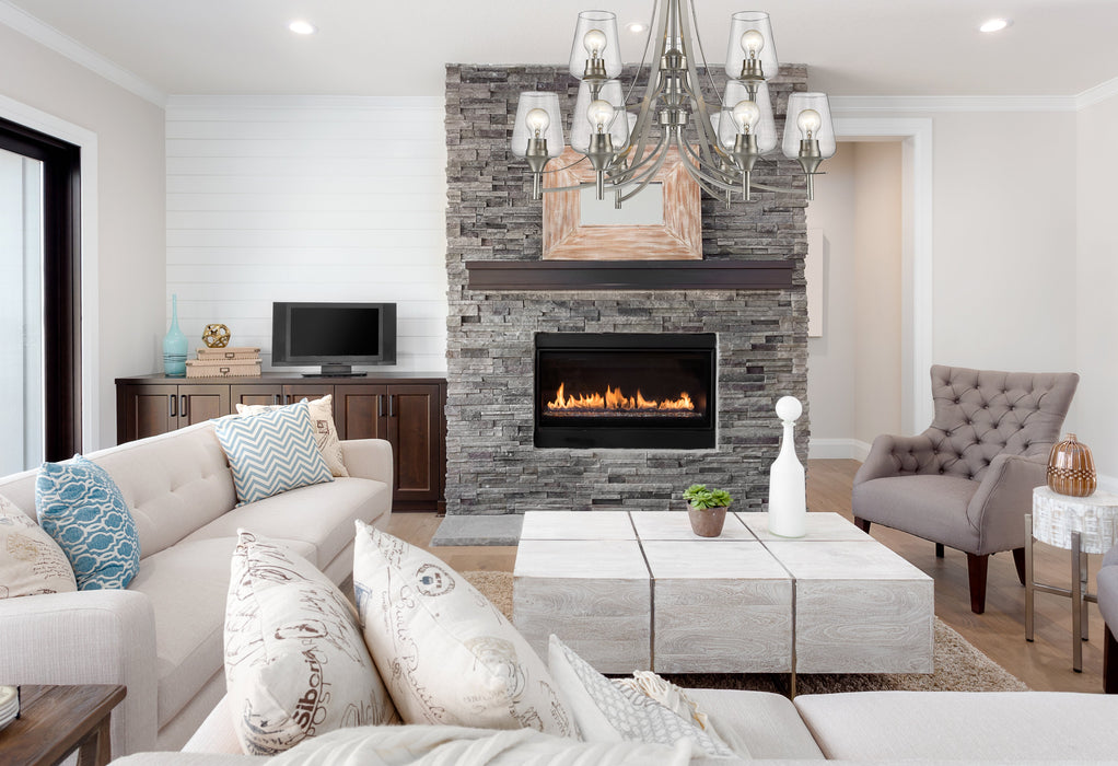 Chandelier Z-Lite 473-9BN Brushed Nickel Joliet 9 Light Chandelier Z-Lite