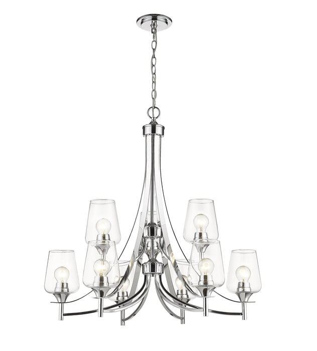 Chandelier Z-Lite 473-9CH Chrome Joliet 9 Light Chandelier Z-Lite