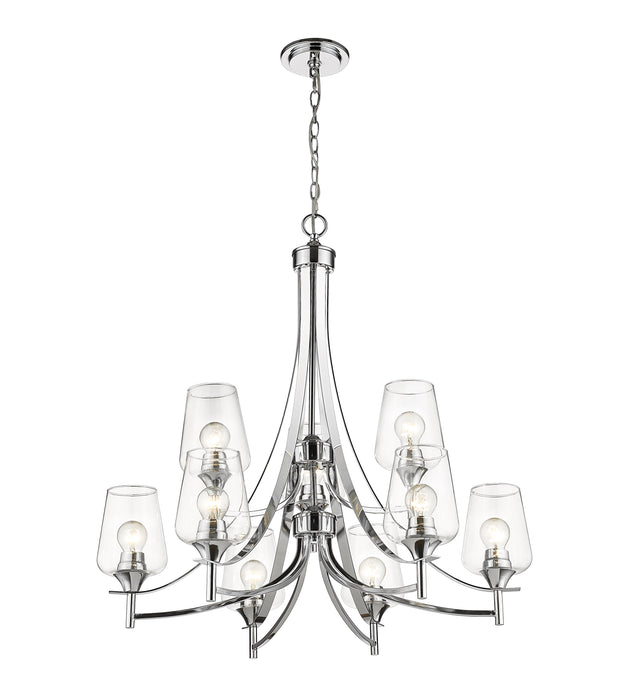 Chandelier Z-Lite 473-9CH Chrome Joliet 9 Light Chandelier Z-Lite