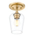 Flush Mount Z-Lite 473F1-BBR Burnished Brass Joliet 1 Light Flush Mount Z-Lite