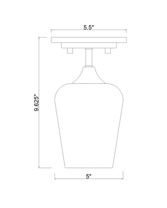 Flush Mount Z-Lite 473F1-BBR Burnished Brass Joliet 1 Light Flush Mount Z-Lite