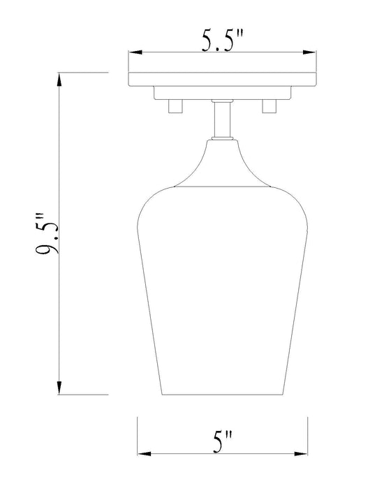 Flush Mount Z-Lite 473F1-CH Chrome Joliet 1 Light Flush Mount Z-Lite