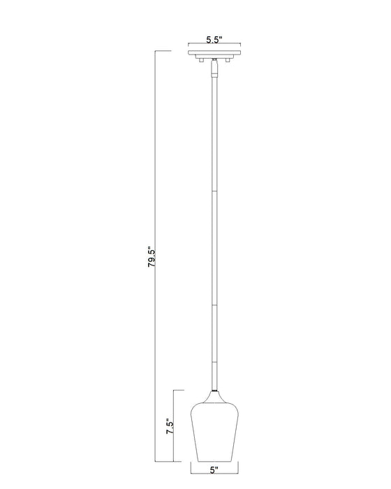 Pendant Z-Lite 473MP-BBR Burnished Brass Joliet 1 Light Pendant Z-Lite