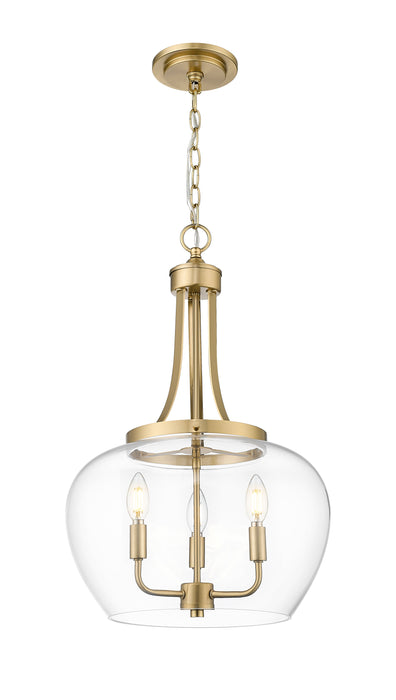 Pendant Z-Lite 473P16-BBR Burnished Brass Joliet 3 Light Pendant Z-Lite