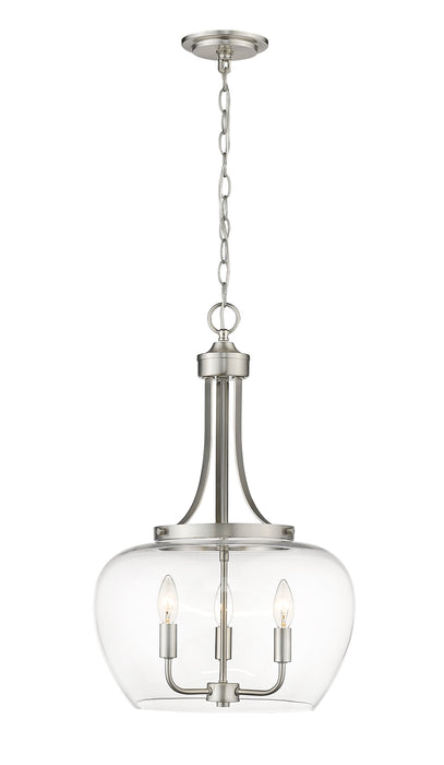 Pendant Z-Lite 473P16-BN Brushed Nickel Joliet 3 Light Pendant Z-Lite