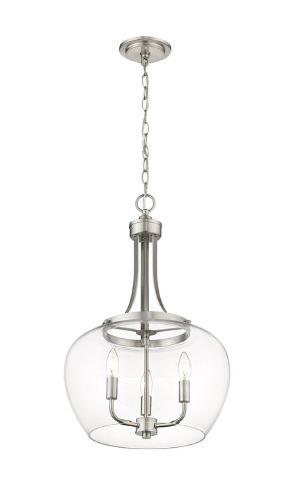 Pendant Z-Lite 473P16-BN Brushed Nickel Joliet 3 Light Pendant Z-Lite