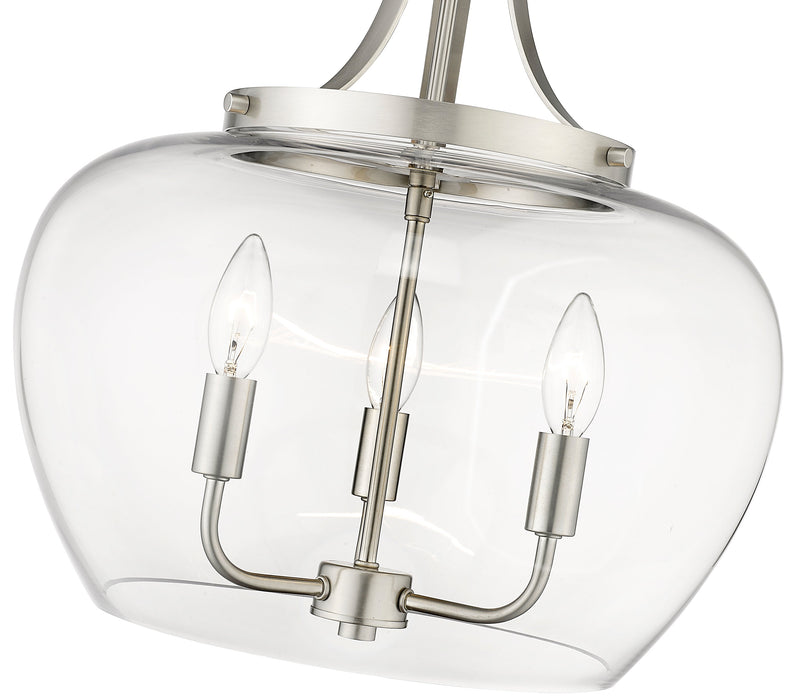 Pendant Z-Lite 473P16-BN Brushed Nickel Joliet 3 Light Pendant Z-Lite