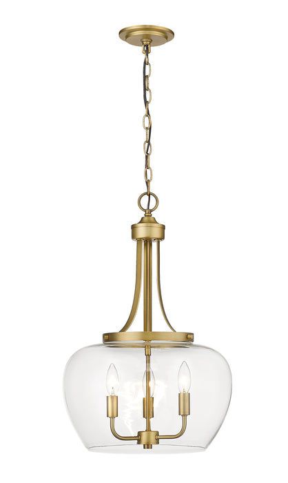 Pendant Z-Lite 473P16-OBR Olde Brass Joliet 3 Light Pendant Z-Lite