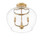 Semi Flush Mount Z-Lite 473SF-BBR Burnished Brass Joliet 3 Light Semi Flush Mount Z-Lite