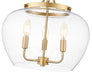 Semi Flush Mount Z-Lite 473SF-BBR Burnished Brass Joliet 3 Light Semi Flush Mount Z-Lite