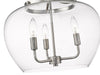 Semi Flush Mount Z-Lite 473SF-BN Brushed Nickel Joliet 3 Light Semi Flush Mount Z-Lite
