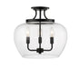 Semi Flush Mount Z-Lite 473SF-MB Matte Black Joliet 3 Light Semi Flush Mount Z-Lite