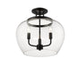 Semi Flush Mount Z-Lite 473SF-MB Matte Black Joliet 3 Light Semi Flush Mount Z-Lite
