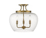 Semi Flush Mount Z-Lite 473SF-OBR Olde Brass Joliet 3 Light Semi Flush Mount Z-Lite