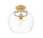 Semi Flush Mount Z-Lite 473SF13-BBR Burnished Brass Joliet 1 Light Semi Flush Mount Z-Lite