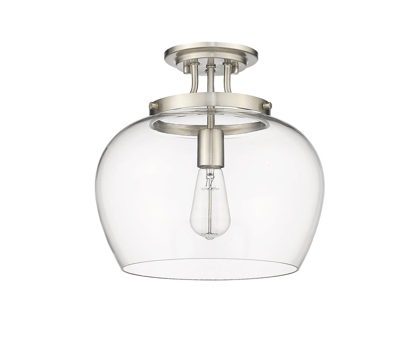 Semi Flush Mount Z-Lite 473SF13-BN Brushed Nickel Joliet 1 Light Semi Flush Mount Z-Lite