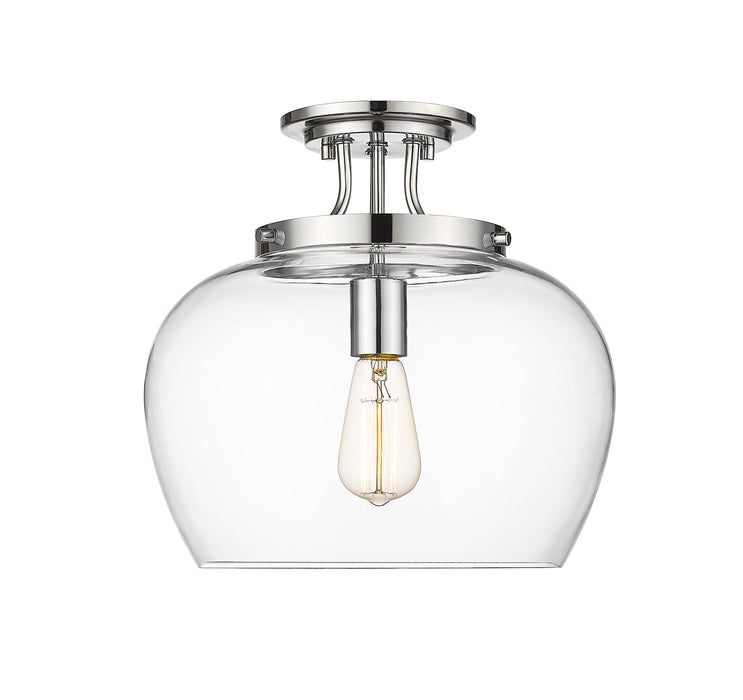 Semi Flush Mount Z-Lite 473SF13-CH Chrome Joliet 1 Light Semi Flush Mount Z-Lite