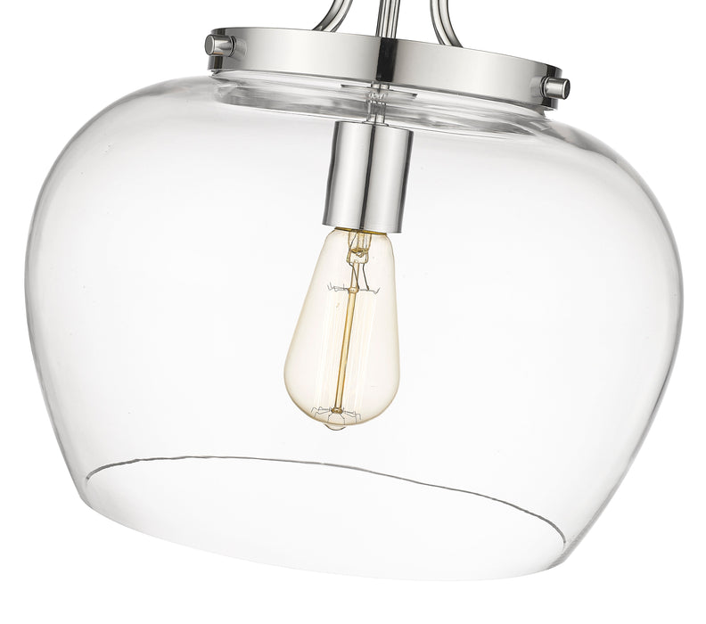 Semi Flush Mount Z-Lite 473SF13-CH Chrome Joliet 1 Light Semi Flush Mount Z-Lite