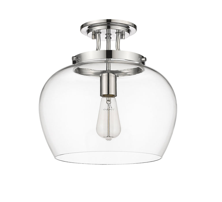 Semi Flush Mount Z-Lite 473SF13-CH Chrome Joliet 1 Light Semi Flush Mount Z-Lite