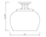 Semi Flush Mount Z-Lite 473SF13-MB Matte Black Joliet 1 Light Semi Flush Mount Z-Lite