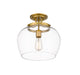 Semi Flush Mount Z-Lite 473SF13-OBR Olde Brass Joliet 1 Light Semi Flush Mount Z-Lite