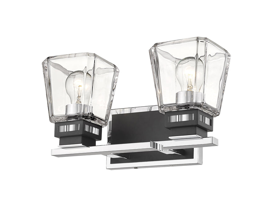 Vanity Z-Lite 474-2V-CH-MB Chrome + Matte Black Jackson 2 Light Vanity Z-Lite
